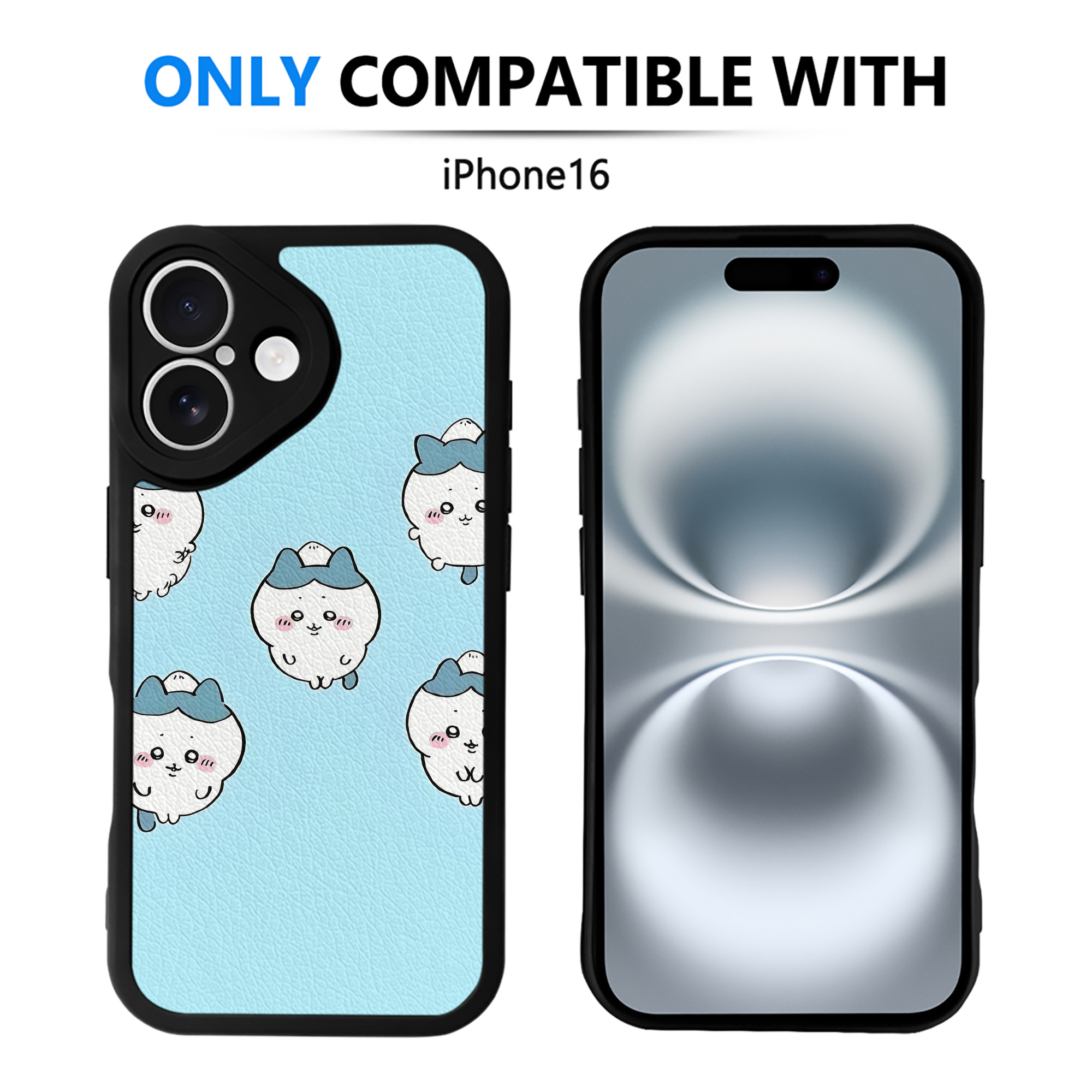 （画像用） ちいかわ Chii-kawa 【iPhone 16シリーズ対応】シリコンスマホケース（レザー調） 材質：シリコン
